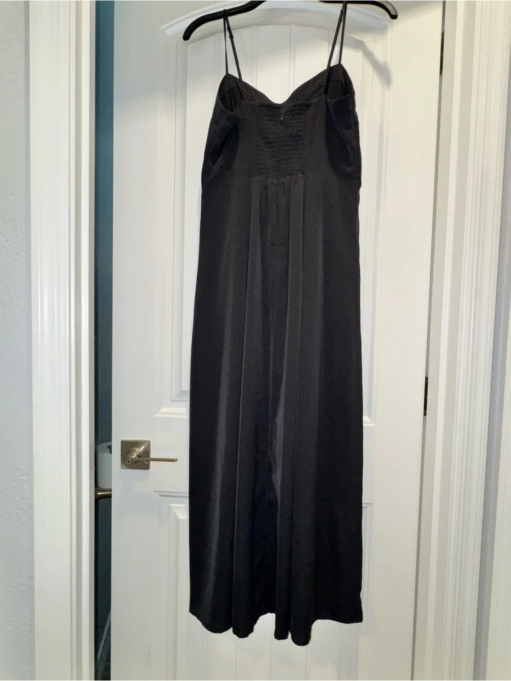 Abercrombie & Fitch The A&F Camille Maxi Dress Black Satin Size MP